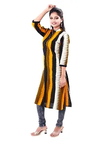 DRESSED UP DIVAS A-LINE Kurti/Kurta for Women and Girls Brown-thumb1