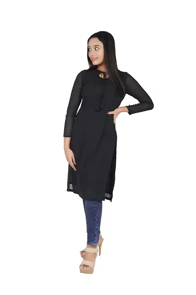 DRESSED UP DIVAS Straight Kurti/Kurta for Women and Girls (L)