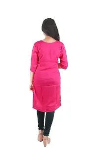 DRESSED UP DIVAS Straight Kurti for Women and Girls (L, Pink)-thumb2