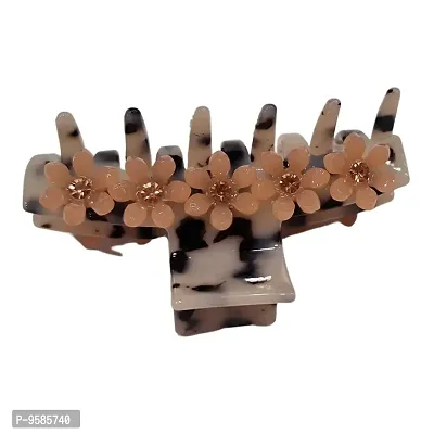 HAIR CLAW (BEIGE WITH BROWN)