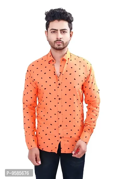 DRESSED UP DIVAS Causal wear Shirt Orange-thumb0