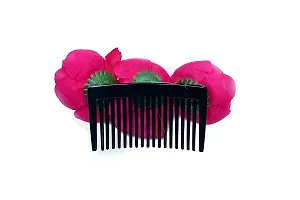 HAIR COMB / HAIR CLAW FOR HAIR DECORATION (ROSE RED)-thumb1