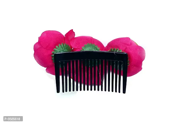 HAIR COMB / HAIR CLAW FOR HAIR DECORATION (ROSE RED)-thumb2