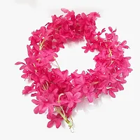 Juda Maker Flower Gajra Hair Accessories For Women and Girls,Wedding (HOT PINK)-thumb2