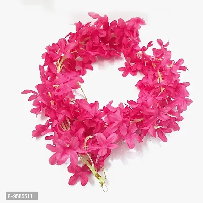 Juda Maker Flower Gajra Hair Accessories For Women and Girls,Wedding (HOT PINK)-thumb3