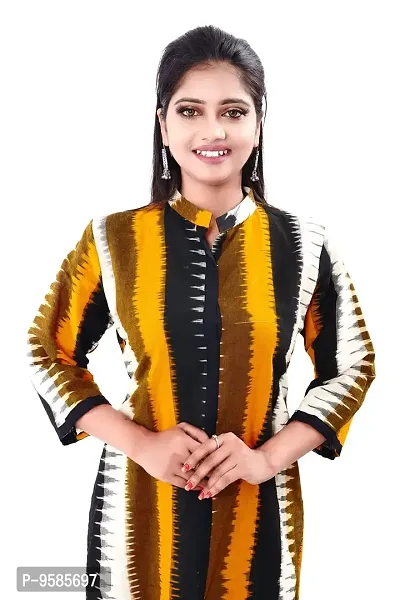 DRESSED UP DIVAS A-LINE Kurti/Kurta for Women and Girls Brown-thumb3