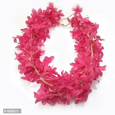 Juda Maker Flower Gajra Hair Accessories For Women and Girls,Wedding (HOT PINK)-thumb0