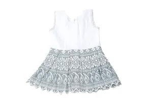 Kids Dress (Frock) White-thumb1