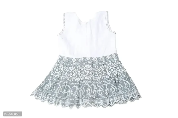 Kids Dress (Frock) White-thumb2