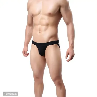 Comfortable Black Microfiber JockStrap Underwear For Men-thumb0