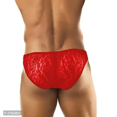 Comfortable Red Nylon Brief Underwear For Men-thumb2
