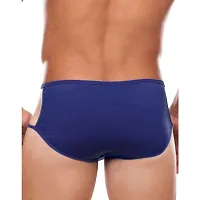 Comfortable Blue Microfiber Bikini Underwear For Men-thumb1