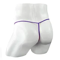 Comfortable Purple Nylon G String Underwear For Men-thumb1