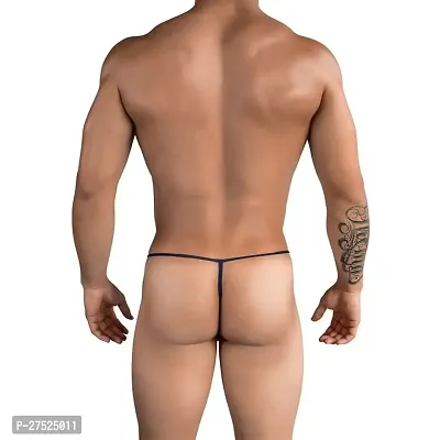 Comfortable Blue Microfiber G String Underwear For Men-thumb2