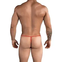 Comfortable Red Microfiber G String Underwear For Men-thumb1