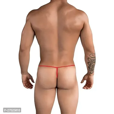 Comfortable Red Microfiber G String Underwear For Men-thumb2