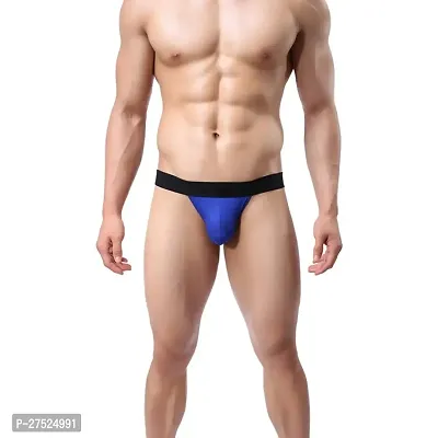 Comfortable Blue Microfiber JockStrap Underwear For Men