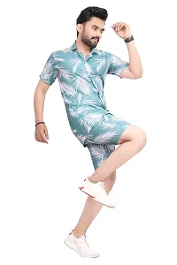 Vonik Fashion Men's Night Suit Shirt With Shorts-thumb3