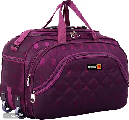 60 L Strolley Duffel Bag - 60 L Duffle Bags With Wheels For Men and Women - Purple - Large Capacity-thumb0