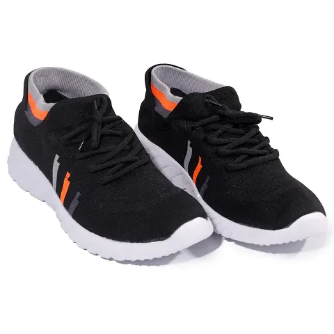 ONTOUR Stylish Comfortable Lightweight, Breathable Socks Sports Walking Shoes for Men Running Shoes for Men (UK 6,Black)