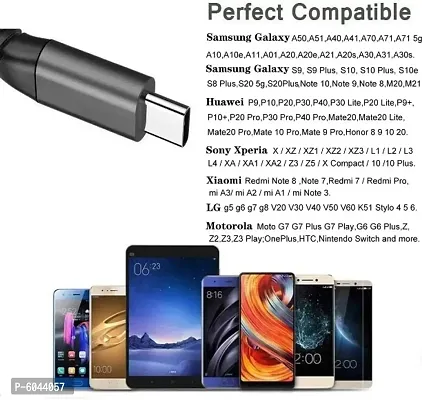 Fast USB Type C Charger and Cable USB  Quick Charger Fast Charging Cord for Samsung Galaxy S10e/S10+/S10/S9+/Note 9/S8/Note 8, LG G7 G5 G6, Moto G6 G7 (1M, Black)-thumb4
