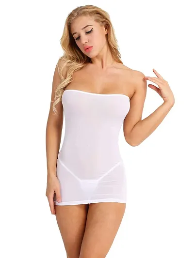 Fancy Women Babydoll............ (Free Size, White)