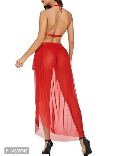 Avyanga Babydoll Dress Net Robe | Negligee with Bikini Set Hot for Honeymoon night-thumb5