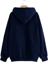 Cotton Fleece Regular Fit Hooded Sweatshirt Full Sleeves Solid Jumper Sweatshirt for Unisex-thumb1