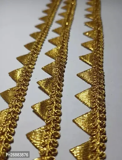 Classic Golden Samosa Lace 9 Meter-thumb0