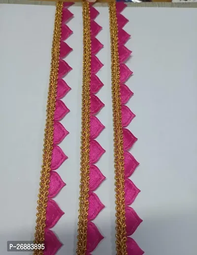 Classic Pink Samosa Lace 9 Meter-thumb2