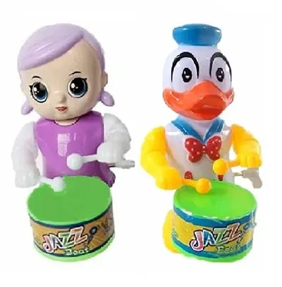 Beany Toys Cute Drummer Pet Toys with Dancing Action for Kids Toys Sound Toys Key-Operated (BABY-DUCK-02)