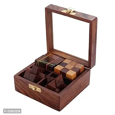 4-in-One Wooden Puzzle Games Set 3D Puzzles-thumb0