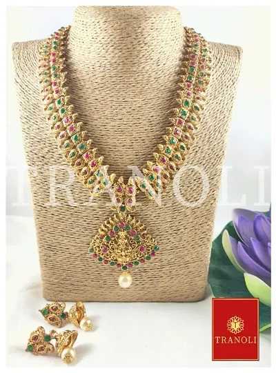 Buy Tranoli Modern Look and Traditional Temple Jewellery Set