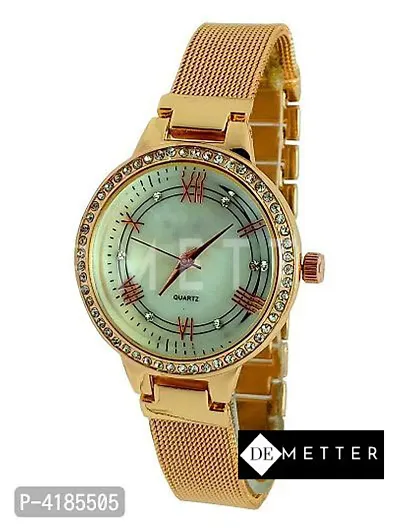 DeMetter Golden Metal Strap Watches for Women