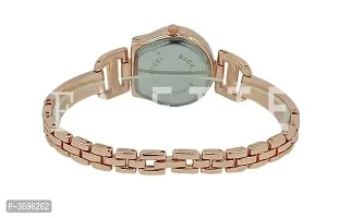 Women's Golden Analog Watch With Metal Strap-thumb2