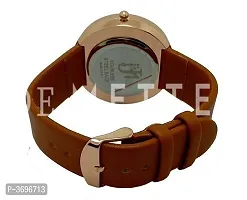 Men's Brown Analog PU Strap Watch-thumb1