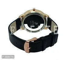 Men's Black Analog PU Strap Watch-thumb1