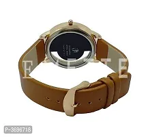 Men's Brown Analog PU Strap Watch-thumb1