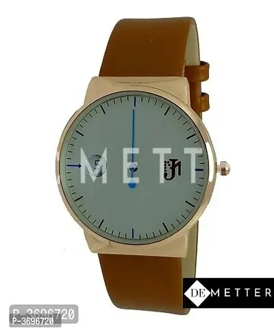 Men's Brown Analog PU Strap Watch-thumb0