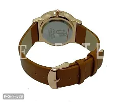 Men's Brown Analog PU Strap Watch-thumb1