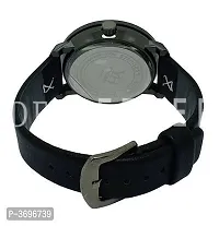 Men's Black Analog PU Strap Watch-thumb1