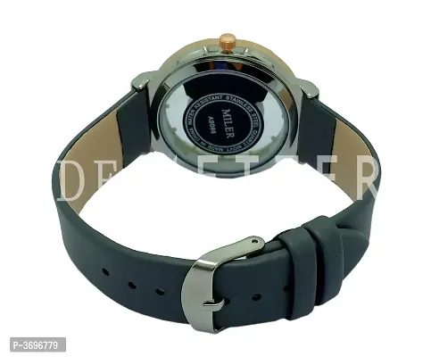 Men's Grey Analog PU Strap Watch-thumb2