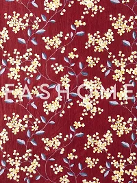 FasHome Maroon Printed Polyester Eyelet Fitting Door Curtain - 7 Feet (Pack of 2)-thumb1