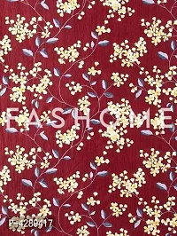 FasHome Maroon Printed Polyester Eyelet Fitting Door Curtain - 7 Feet (Pack of 2)-thumb2