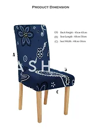 FasHome Elastic Chair Cover/Stretchable Removable  Washable Dining Chair Cover Protective Seat Slipcover Home Restaurant Office Deacute;cor (Pack of 4)-thumb4