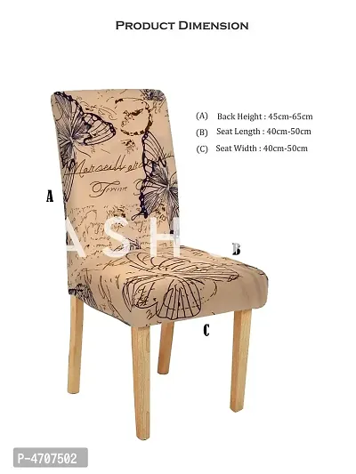 FasHome Elastic Removable and Washable Dining Chair Cover Pack of 4-thumb5