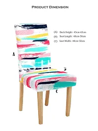 FasHome Elastic Chair Cover/Stretchable Removable & Washable Dining Chair Cover Protective Seat Slipcover Home Restaurant Office Décor (Pack of 4)-thumb4