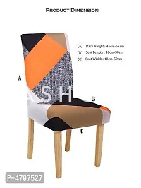 FasHome Elastic Chair Cover/Stretchable Removable and Washable Dining Chair Cover Protective Seat Slipcover Home Restaurant Office Dandeacute;cor (Pack of 4)-thumb5