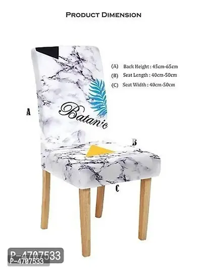 FasHome Elastic Chair Cover/Stretchable Removable  Washable Dining Chair Cover Protective Seat Slipcover Home Restaurant Office D&eacute;cor (Pack of 4)-thumb5