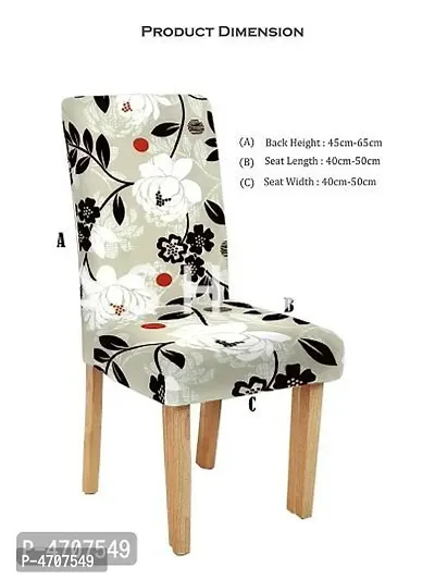 FasHome Elastic Removable and Washable Dining Chair Cover Pack of 4-thumb5